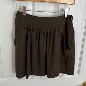 dark green mini skirt